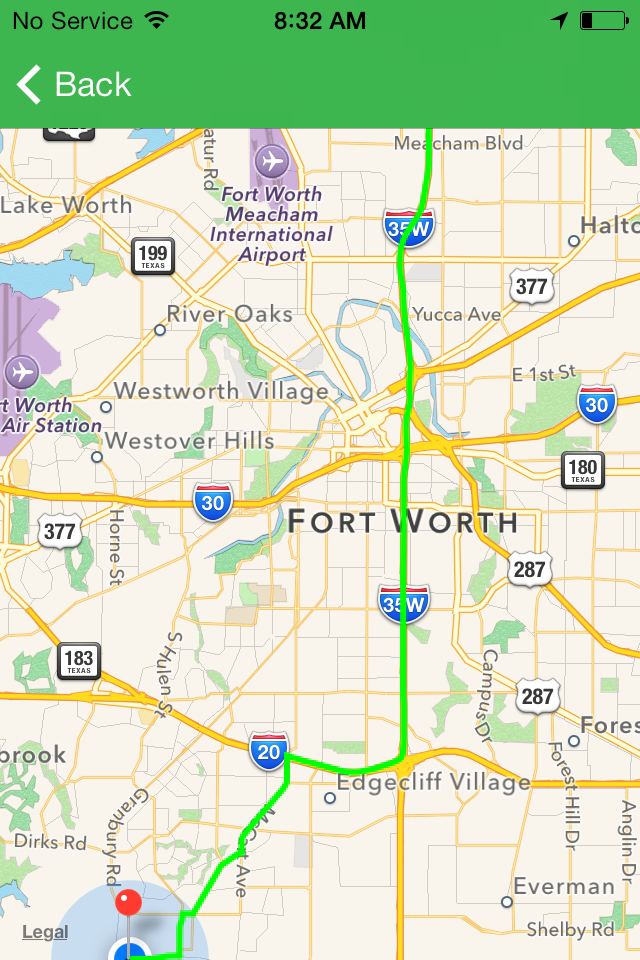 Mobile App Route